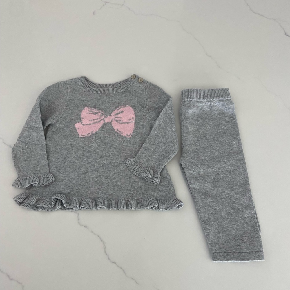 Kate Spade Gray Sweater and Pants Set  6M